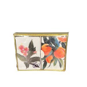 Playing Cards Colorful Avenues Vintage Plastic Coated Peaches UNOPENED